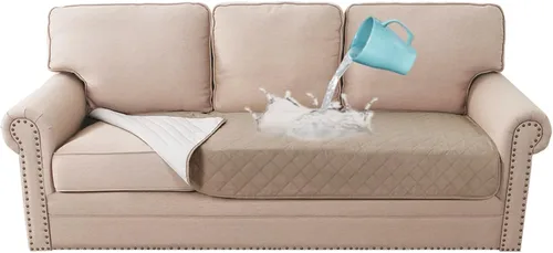 Vista 17 de Fundas de cojín 100% impermeables para sofá de cama de perro, protector de sofá seccional para mascotas, protector antideslizante de muebles