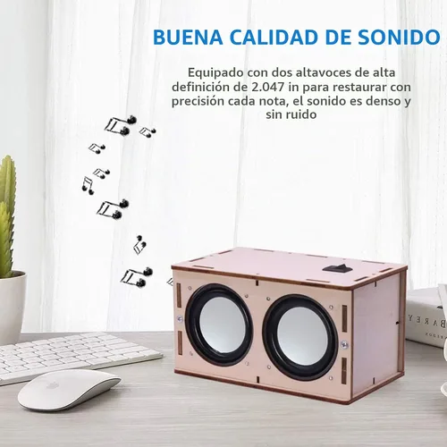 Vista 3 de CYOEST Kit de caja de altavoz Bluetooth DIY Amplificador de sonido electrónico - Construye tu propio altavoz Bluetooth portátil con estuche