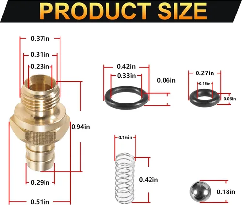 Vista 5 de YMT Kit de inyector químico para lavadora a presión, inyector de jabón para Briggs y Stratton, para Homelite, para Ryobi y Husky