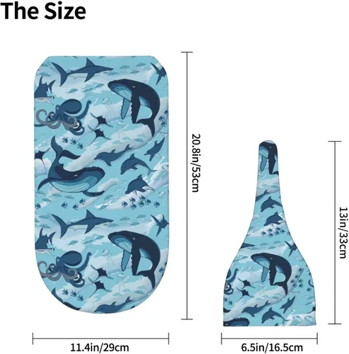Vista 4 de Manta envolvente para recién nacido, con diseño de delfines, tiburones, ballena, pulpo, manta suave con gorro, regalos para niños y niñas