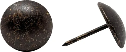 Vista 5 de Tachuelas de tapicería de alta calidad, ribete decorativo de cabeza de clavo para muebles, 5/8 pulgadas de diámetro, 100 clavos (peltre antiguo)