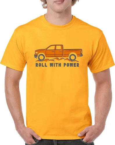 Vista 156 de Tee Hunt Camisetas gráficas y camisetas sin mangas para hombre Roll with Power Pickup Truck