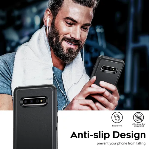 Vista 7 de LeYi Funda compatible con Galaxy S8 Plus: funda de protección 3 en 1 de cuerpo completo a prueba de golpes, de goma, resistente, resistente, a