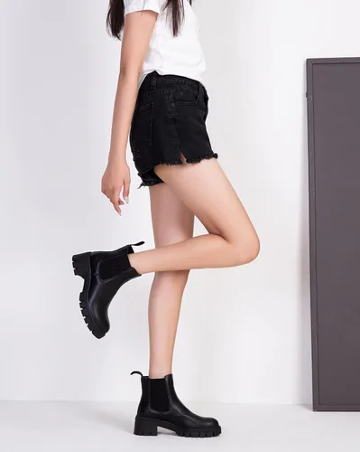 Vista 7 de Vepose Botines con suela de lengüeta 936 para mujer, plataforma Chelseatacón grueso con cordones