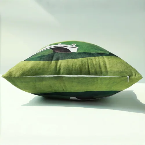 Vista 9 de Woho Juego de 2 fundas de almohada decorativas de golf de 18 x 18 pulgadas, funda de almohada con estampado de campo de golf holandés con cremallera