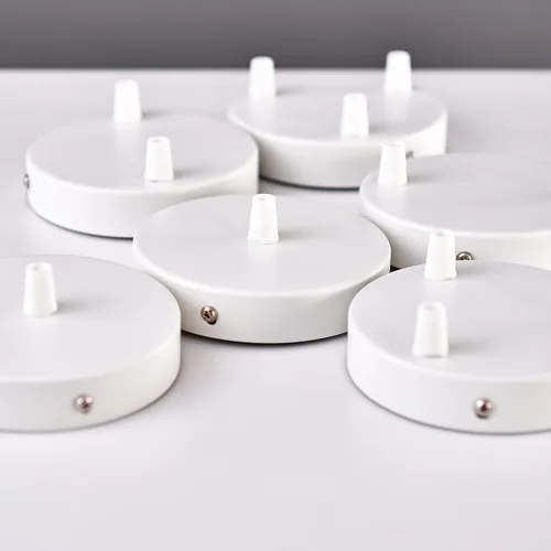 Vista 6 de BRIGHTTIA Toldo de techo blanco de 1 puerto con agarre de cable de nailon, kit de conversión de accesorio colgante enchufable a cable rígido - Placa