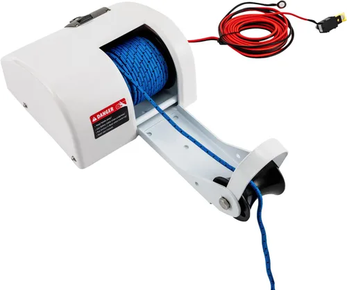 Vista 8 de Cabrestante de anclaje eléctrico, kit de molinete de anclaje para barco, cabrestantes de remolque con control remoto inalámbrico, kit de molinete