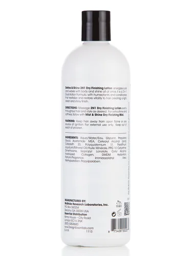 Vista 3 de Design Essentials Define & Shine 2-N-1 Loción de acabado seco, 16 onzas