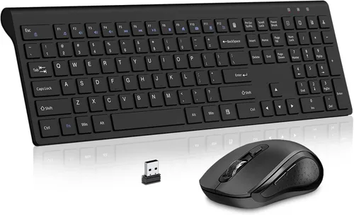 Vista 9 de Teclado inalámbrico, 2.4G USB delgado silencioso sin cables para Windows Chrome Laptop Computadora PC Escritorio Notebook Chromebook, 12 teclas