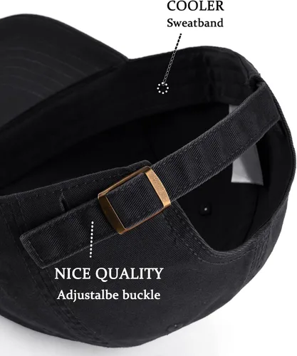 Vista 3 de FURTALK Gorra de béisbol para hombre y mujer, 100% algodón lavado, gorra suave, ajustable, unisex, sin construir
