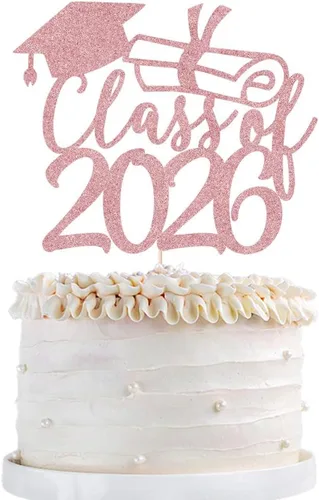 Vista 23 de Gold Class of 2025 - Decoración para tartas de graduación con purpurina para la clase de 2025, suministros de fiesta de graduación – Graduados