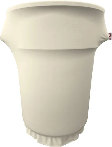 Vista 25 de LA Linen Funda elástica de elastano ajustable para cubo de basura Slim Jim de 23 galones, cubierta de contenedor de residuos, decoración de patio