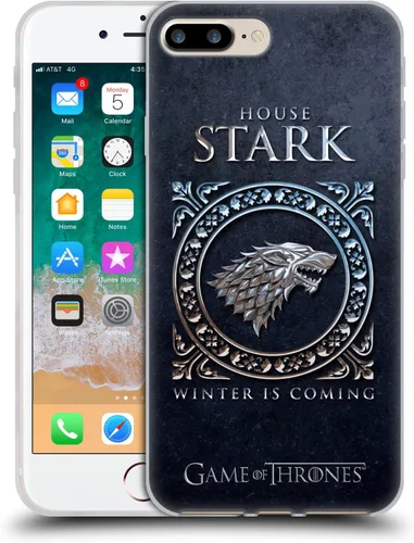 Vista 54 de Producto oficial de HBO Game of Thrones metálico Sigils Soft Gel Case para iPhone de Apple 7 Plus/8 PLUS, Lannister