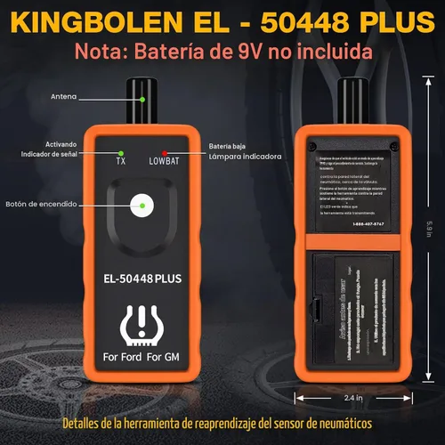 Vista 2 de KINGBOLEN EL-50448 Plus TPMS Herramienta de reaprendizaje para Ford GM