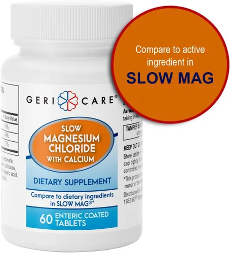 Vista 10 de Gericare Cloruro de magnesio lento Tabletas de calcio de Geri-Care Suplemento nutricional Botella de 60 unidades (paquete de 1)