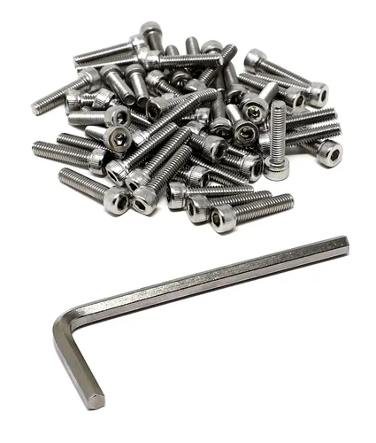Vista 110 de iexcell Kit de tornillos de cabeza hexagonal de acero inoxidable 304, 100 unidades M2 x 0.157 in, paso de rosca de 0.016 in
