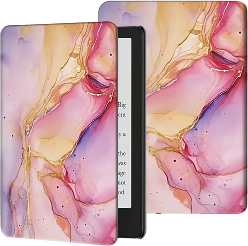 Vista 44 de Funda para Kindle de 6 pulgadas (11.ª generación, versión 2024/2022) delgada de piel sintética, ajustable, multiángulo, Smart Shell con función