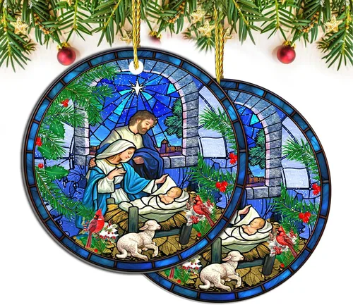 Vista 8 de Adorno Colgante para Árbol de Navidad de Janucá – En Esta Casa Celebramos el Amor – Adornos de Janucá para Árbol – Decoración Interreligiosa