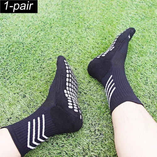 Vista 6 de GOGOGOAL Calcetines de fútbol antideslizantes con agarre para hombres y mujeres, calcetines de entrenamiento atléticos antideslizantes, para rugby