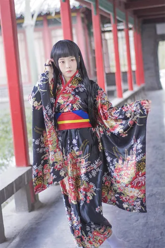 Vista 6 de Disfraz de anime kimono para cosplay, vestido de Lolita