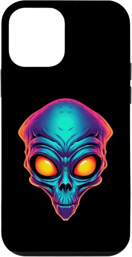 Vista 28 de iPhone 13 Pro Max Scary Alien Face UFO Alien Head Funny Alien Case