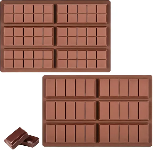 Vista 11 de 1 molde de silicona para chocolate, molde cuadrado de silicona, molde de barra de chocolate antiadherente, molde de chocolate reutilizable