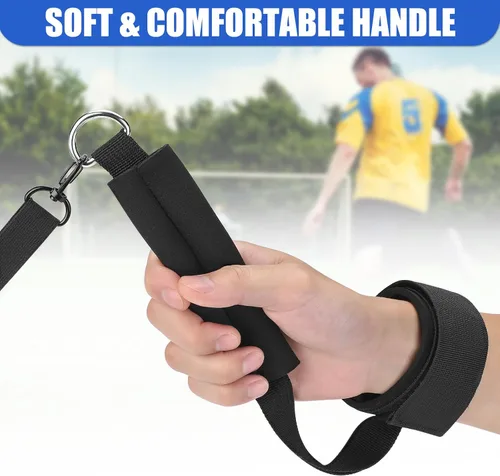 Vista 8 de Football Kick Trainer, Soccer Return Trainer Net Fits Ball Size 3, 4, 5, Hands-Free Soccer Kick Throw Training Aid