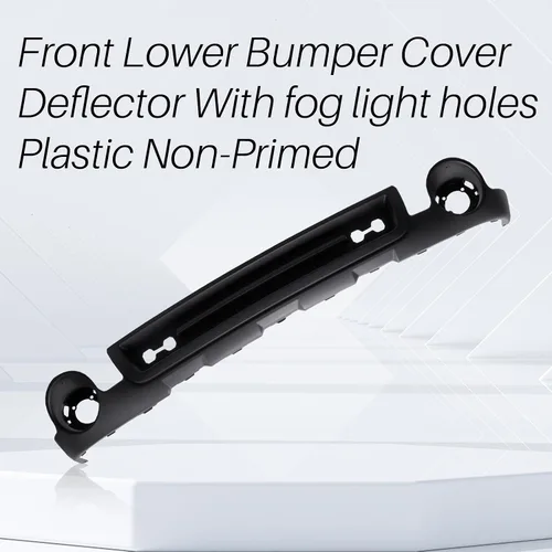Vista 3 de CarPartsDepot Deflector de parachoques delantero inferior cenefa con agujero de lámpara antiniebla compatible con GMC Sierra 1500 15131299 GM1015100