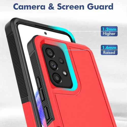 Vista 247 de Jeylly Compatible con Samsung Galaxy A22 5G Funda, Funda Samsung A22 5G con 2pcs protectores de pantalla de vidrio templado