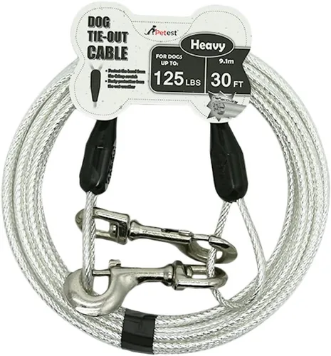 Vista 23 de Petest Cable de amarre reflectante de 15 pies para perros pequeños de hasta 35 libras