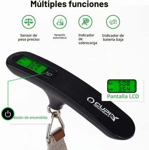 Vista 3 de Báscula Digital para Arco, 110 lbs Báscula para Arco de Tiro de Alta Precisión con Función Peak/Hold
