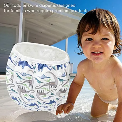 Vista 6 de Pañales de natación impermeables y reutilizables para niños pequeños (0T-2T (paquete de 2), niños 2)