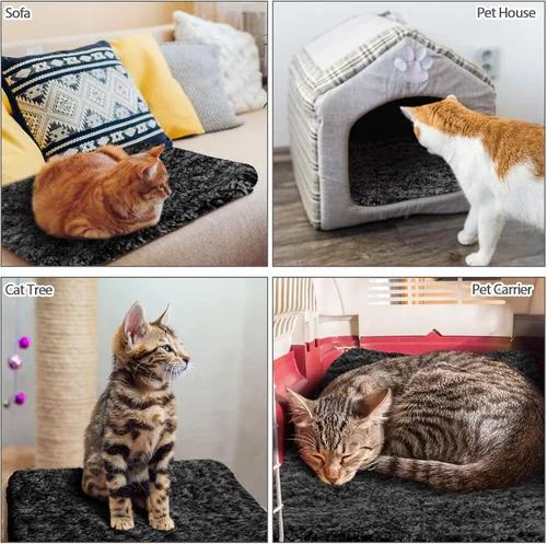 Vista 5 de Almohadilla de Cama Autocalentable para Gatos, Tapete Calentador para Mascotas Autocalentable, Tapete de Cama Calentador para Gatos Ferales e