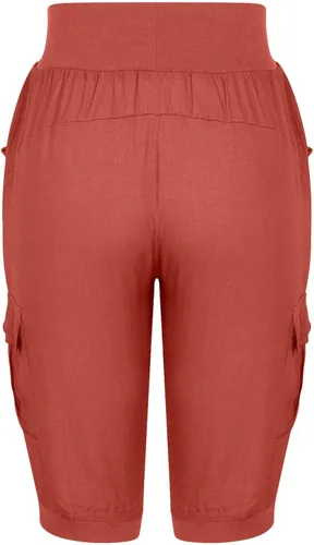 Vista 5 de SMIDOW Womens Capri Pants Plus Size Cotton Linen Work Pants Drawstring Elastic Waist Tapered Pants Pull-on Pants