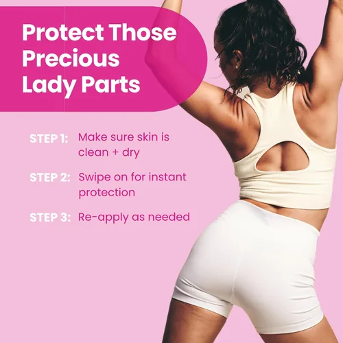 Vista 5 de Lady Parts - Barra antirozaduras y fricción que evita las rozaduras de la piel y la irritación, bálsamo suave sin perfume con aloe para muslos
