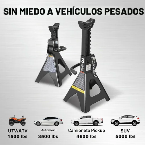 Vista 7 de TorinCapacidad de 3 toneladas (6,000 lbs) Capacidad Doble bloqueo de acero de acero, 2 pack, negro, AT43002AB
