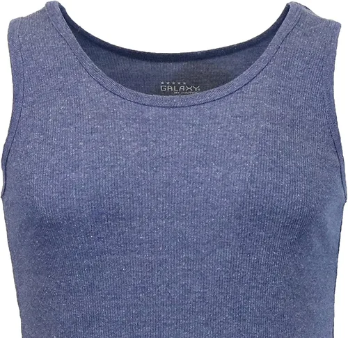 Vista 3 de Galaxy by Harvic Single and 3-Pack Mens Heavy-Weight Ribbed Tank Tops