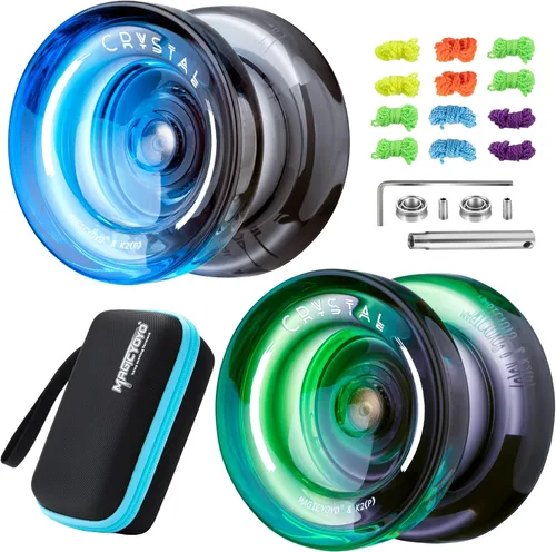 Vista 14 de MAGICYOYO Responsive Yoyo Professional K2 Crystal, Yo yo de doble propósito para niños y jugadores avanzados, yoyos degradados de plástico con 12