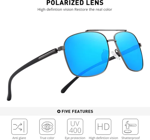 Vista 5 de Gafas de sol polarizadas para hombre, de OLIEYE