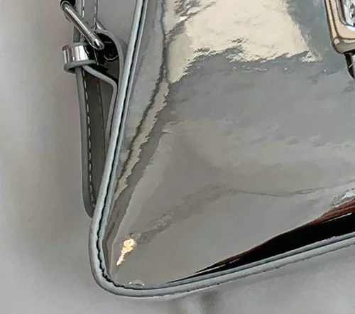 Vista 6 de Bolso de noche para mujer, bolso de mano de cuero, bolso de hombro pequeño, bolso de mano brillante, bolso de mano con asa superior 2023