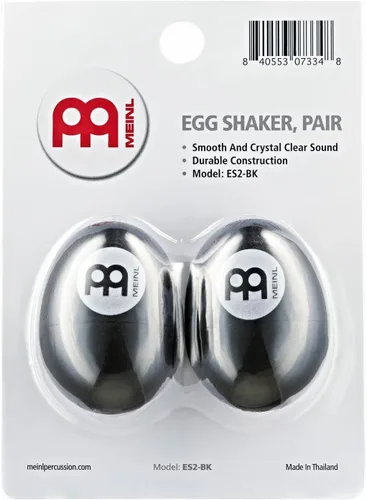 Vista 4 de Meinl - Par de coctelera de huevos, no fabricado en China, negro, plástico, 2 años de garantía (ES2-BK)