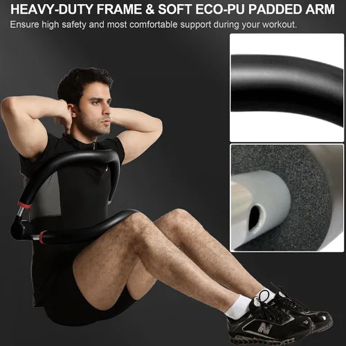 Vista 3 de Ab Machine,Equipo de entrenamiento abdominal,Máquina de sentarse para entrenamiento de estómago Adjustable Ab & Core Trainer For Men & Women Whole