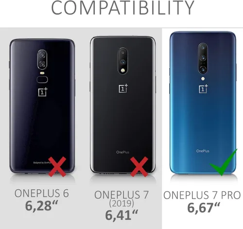 Vista 5 de kwmobile Funda de madera compatible con OnePlus 7 Pro - Funda - Brújula de navegación marrón oscuro