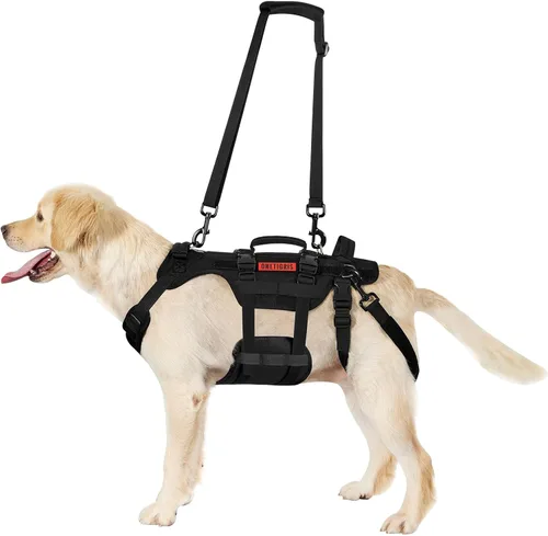 Vista 6 de OneTigris Arnés de elevación para perros grandes, soporte de cadera para perros, elevador de cuerpo completo con asas Invictus Chaleco