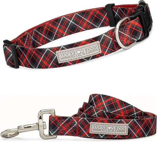 Vista 42 de Lucky Love Dog - Collar de perro ajustable con hebilla de fácil clic para los pequeños, duradero y cómodo para perros machos y hembras, collar