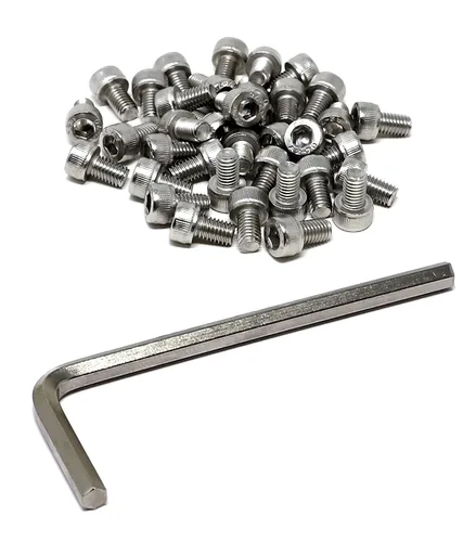Vista 23 de iexcell Kit de tornillos de cabeza hexagonal de acero inoxidable 304, 100 unidades M2 x 0.157 in, paso de rosca de 0.016 in