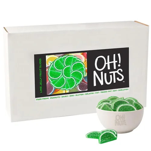 Vista 14 de Oh! Nuts Jelly Fruit Slices - Caramelos grandes surtidos de azúcar, bolsa a granel de 5 libras Confitería tradicional de gomitas masticables