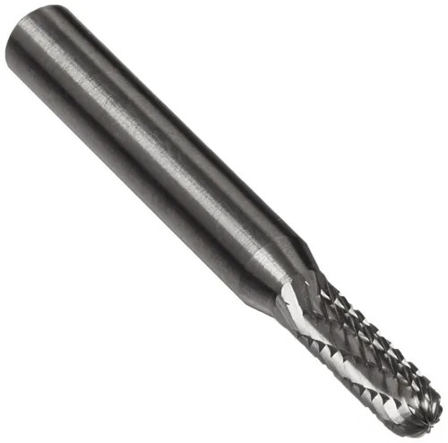 Vista 118 de Drill America SA-1 Rebaba de carburo/lima giratoria cilíndrica de doble corte para amoladora de troquel de 1/4" de diámetro x 5/8" de longitud