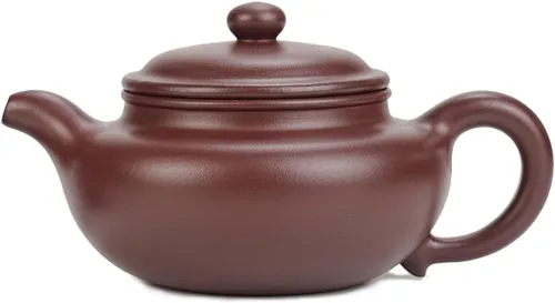 Vista 7 de Fine Zisha Teapot Series, china genuina hecha a mano Yixing Purple Clay Tea Pot de 12.8 onzas, infundir té Kungfu Brew (Fanggu)