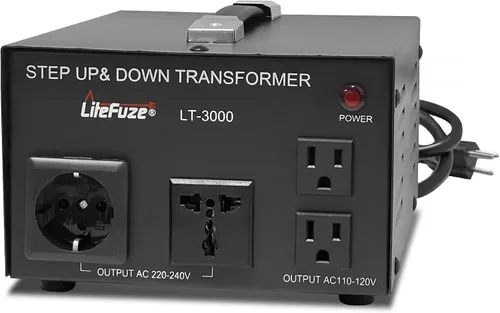 Vista 8 de LiteFuze Transformador convertidor de voltaje de servicio pesado de 10.000 vatios - Reductor 240/220/120/110 - Necesita ser cableado por un